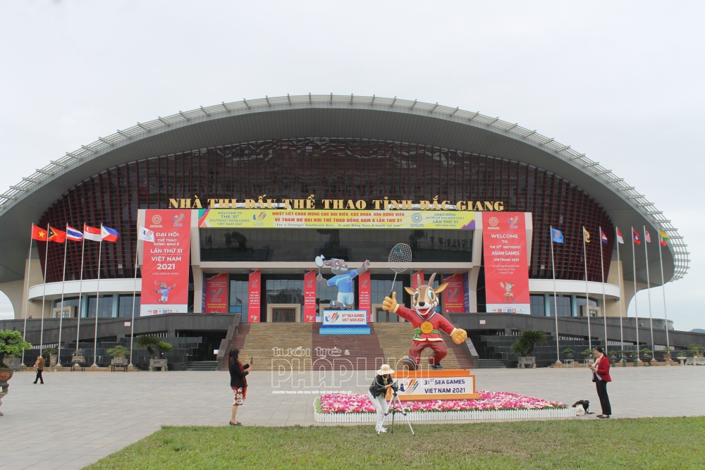 Nhà thi đấu Bắc Giang, nơi diễn ra các trận đấu môn cầu lông SEA Games 31