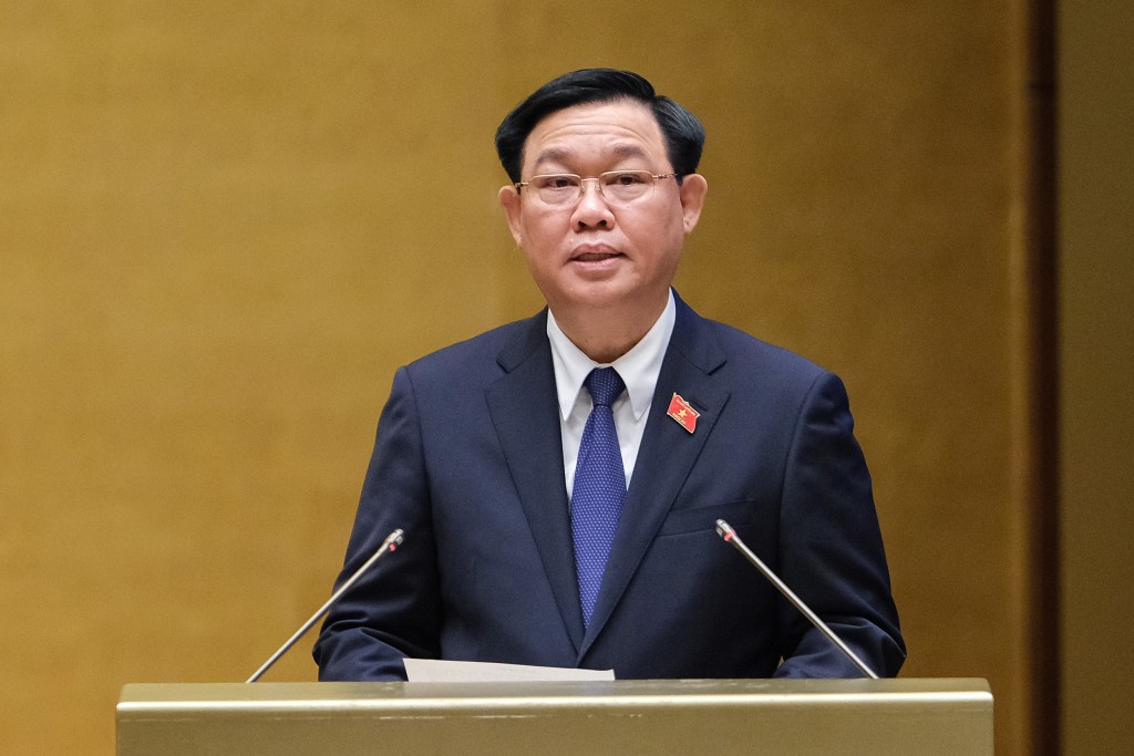 Chủ tịch Quốc hội Vương Đình Huệ phát biểu khai mạc kỳ họp