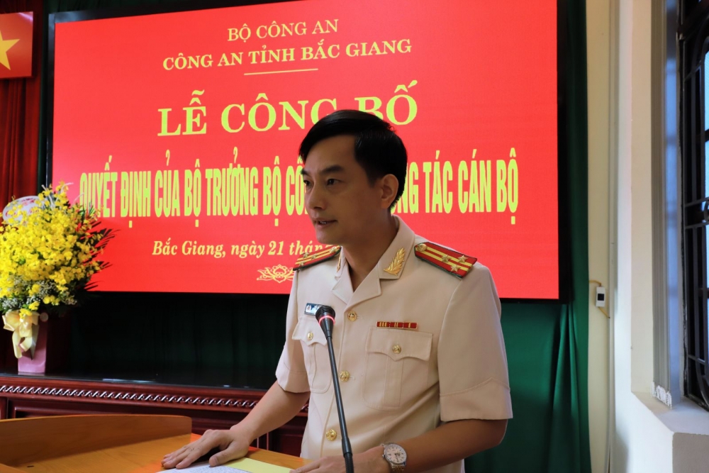 Công an Bắc Giang tăng cường đội ngũ lãnh đạo, bổ nhiệm thêm một Phó Giám đốc Công an tỉnh