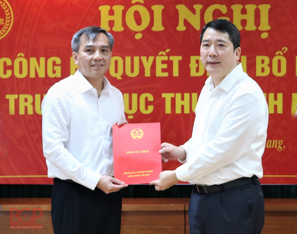 Bổ nhiệm Cục Trưởng Cục Thuế tỉnh Bắc Giang