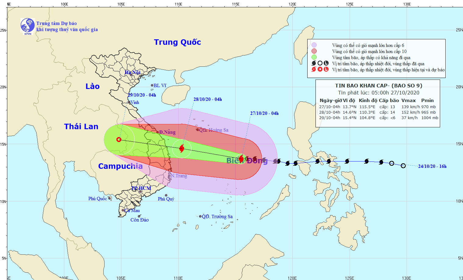 TIN BÃO KHẨN CẤP 					(Cơn bão số 9)