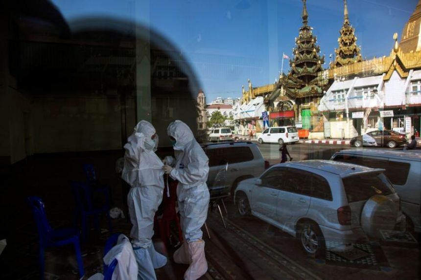 Yangon lo siết chặt kiểm soát đề phòng bùng phát lây nhiễm dịp lễ Giáng sinh - Năm mới (Ảnh: AFP)