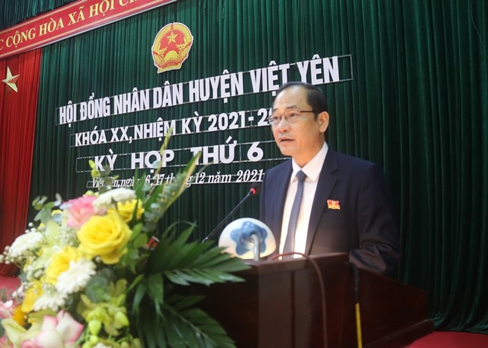 Bắc Giang: huyện Việt Yên bầu chủ tịch UBND mới