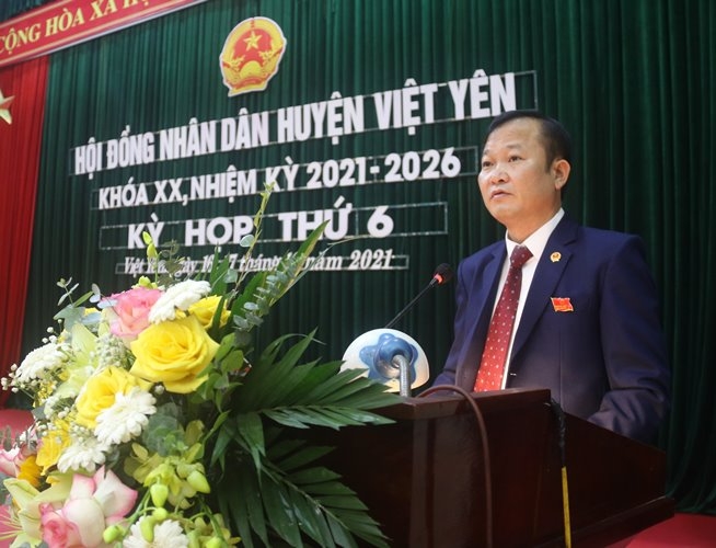 Bắc Giang: huyện Việt Yên bầu chủ tịch UBND mới