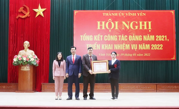 Đảng bộ và nhân dân thành phố Vĩnh Yên được nhận Bằng khen của Thủ tướng Chính Phủ
