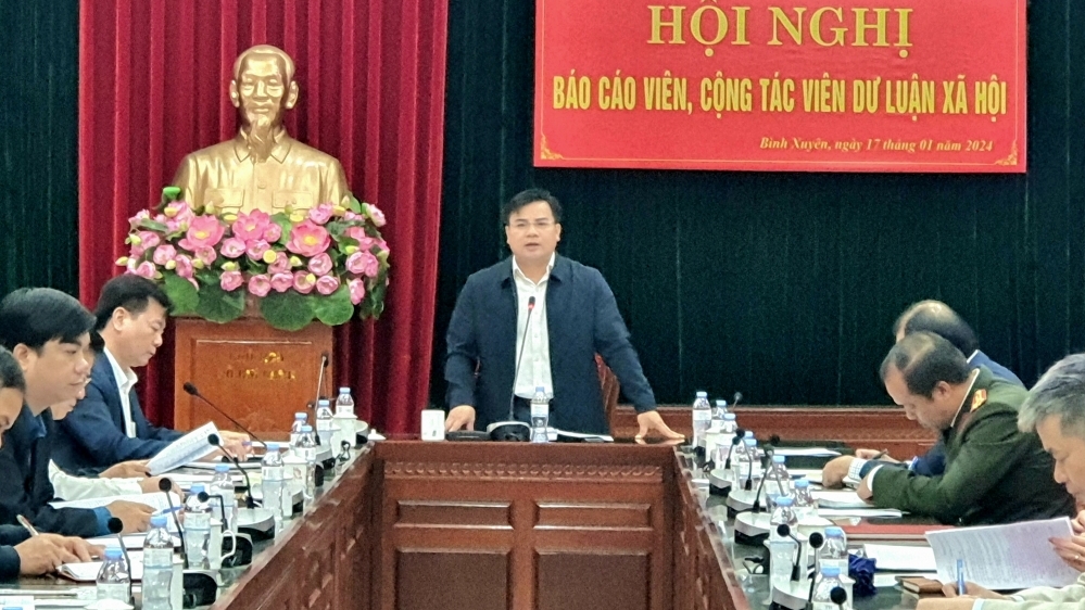 Huyện Bình Xuyên: Năm 2024 sẽ xử lý kịp thời các vấn đề dư luận xã hội