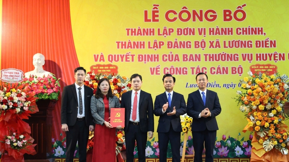 Vĩnh Phúc: Thành lập Đảng bộ xã Lương Điền, huyện Vĩnh Tường