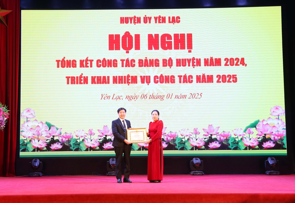 Huyện Yên Lạc quyết tâm hoàn thành tốt các mục tiêu, nhiệm vụ năm 2025