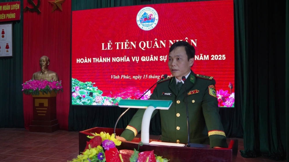 Tổ chức tiễn quân nhân hoàn thành nghĩa vụ quân sự