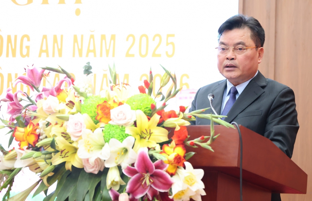 Đồng chí Nguyễn Ngọc Tú, Bí thư Đảng ủy – Chủ tịch HĐND xã phát biểu chỉ đạo tại Hội nghị