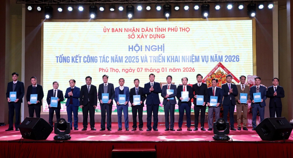 Sở Xây dựng tỉnh Phú Thọ được tặng Cờ thi đua của Thủ tướng Chính phủ