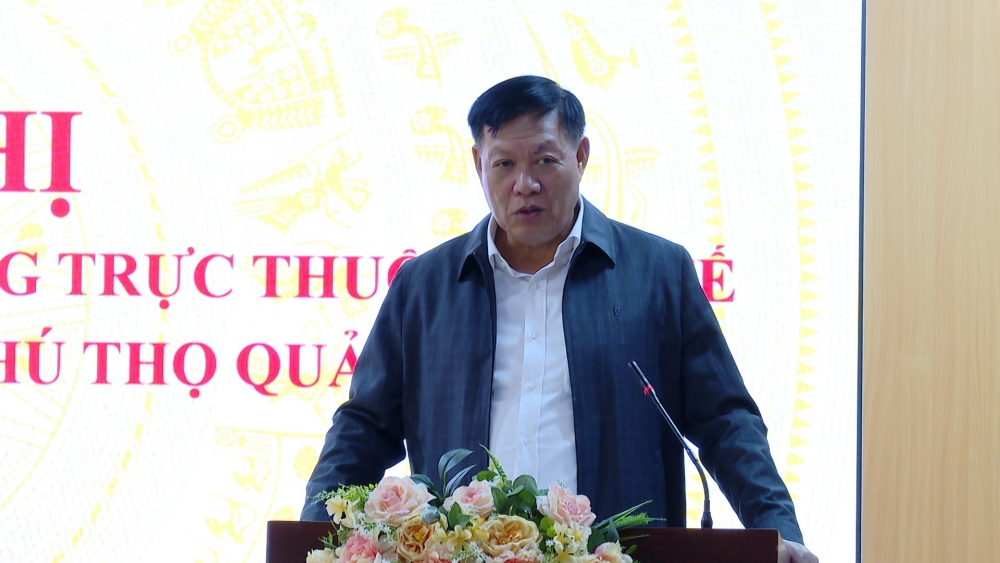 Thứ trưởng Bộ Y tế Đỗ Xuân Tuyên phát biểu chỉ đạo tại hội nghị.