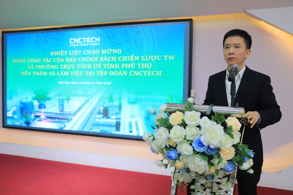 Ông Nguyễn Trung Kiên, Phó Chủ tịch Điều hành kiêm Tổng Giám đốc CNCTech Group thông tin về tình hình phát triển của tập đoàn.