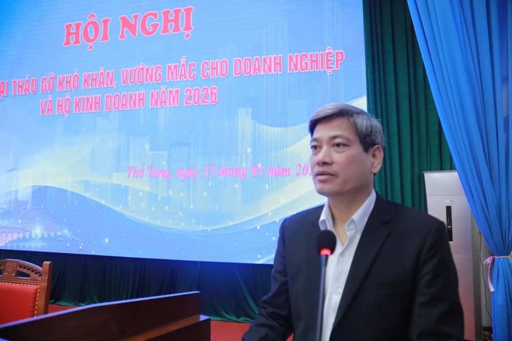 Xã Thổ Tang: Đối thoại tháo gỡ khó khăn cho doanh nghiệp, hộ kinh doanh