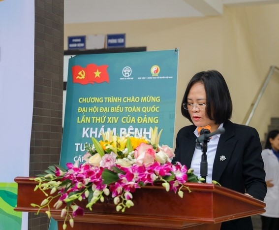 Đồng chí Kiều Thị Nga- Phó chủ tịch UBND xã Kiều Phú phát biểu khai mạc chương trình