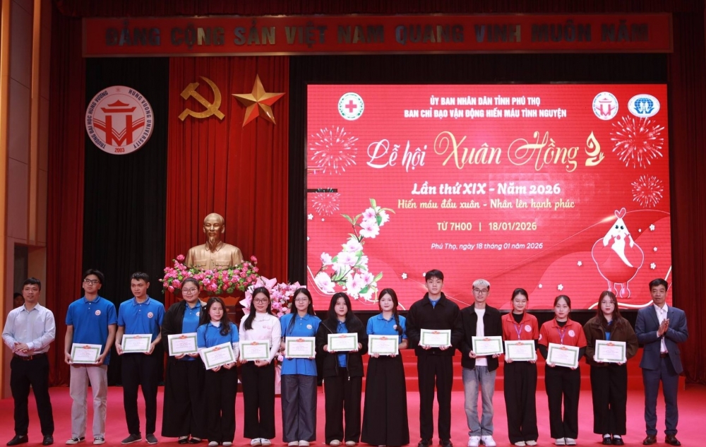 Phú Thọ phấn đấu tiếp nhận 57.000 đơn vị máu trong năm 2026