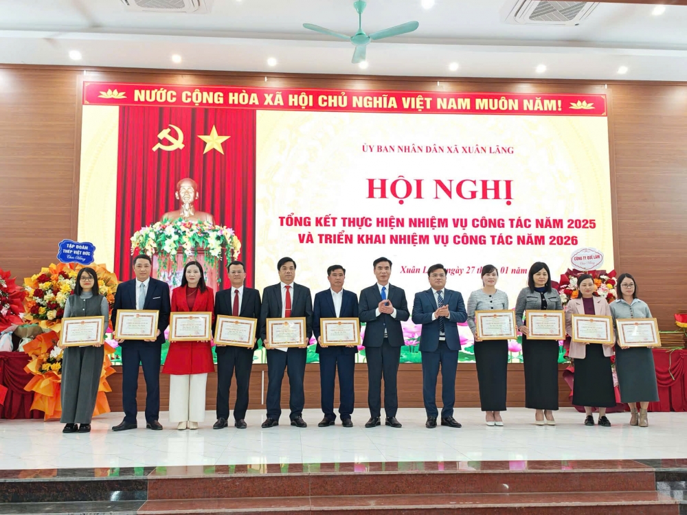 UBND xã Xuân Lãng hoàn thành toàn diện nhiệm vụ năm 2025, tạo nền tảng vững chắc cho năm 2026