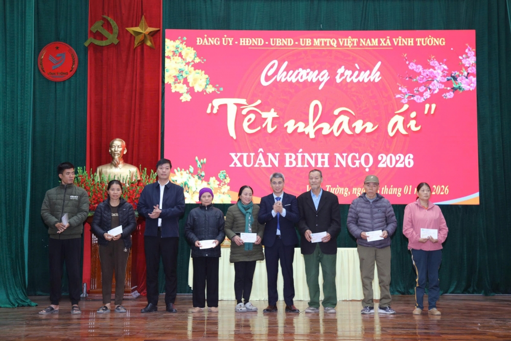 Xã Vĩnh Tường: Ấm áp “Tết nhân ái” Xuân Bính Ngọ 2026