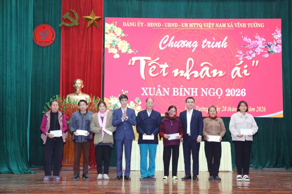 Xã Vĩnh Tường: Ấm áp “Tết nhân ái” Xuân Bính Ngọ 2026