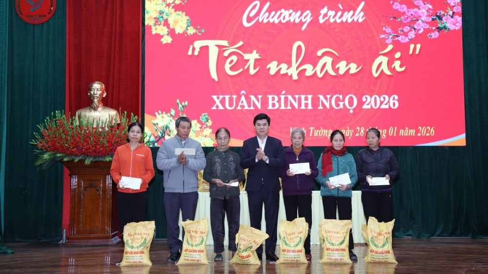 Xã Vĩnh Tường: Ấm áp “Tết nhân ái” Xuân Bính Ngọ 2026