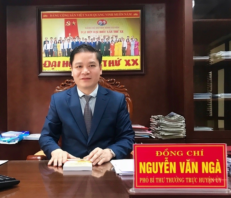 Đồng chí Nguyễn Văn Ngà - Phó Bí thư thường trực huyện ủy Bình Xuyên.