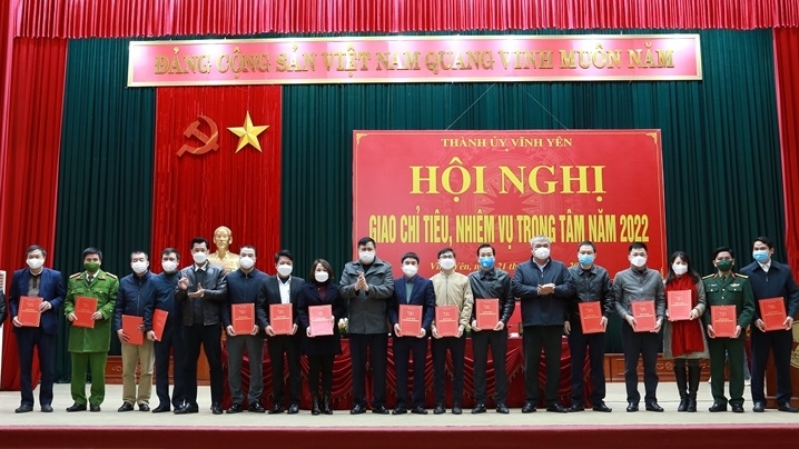 Vĩnh Yên (Vĩnh Phúc): Giao chỉ tiêu, nhiệm vụ trọng tâm năm 2022