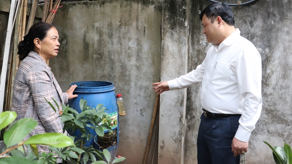 Vĩnh Tường (Vĩnh Phúc): Đánh giá mô hình điểm “phân loại rác thải tại nguồn làm phân Compost"