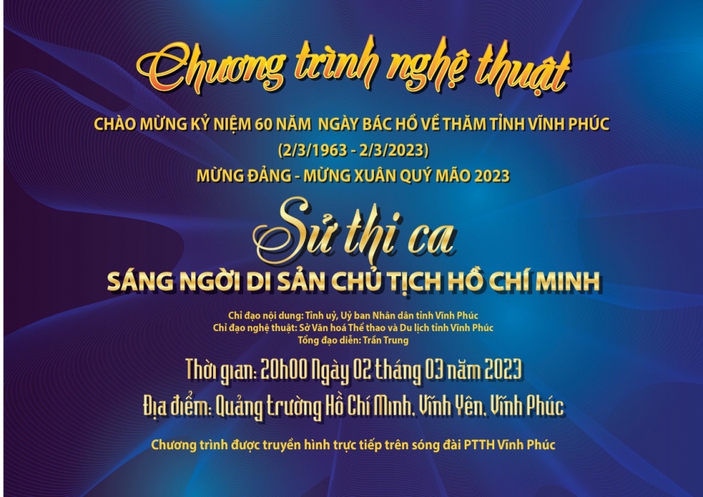 Vĩnh Phúc: Sẽ diễn ra chương trình nghệ thuật sử thi ca 