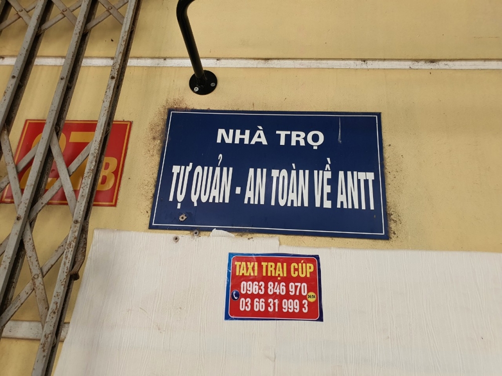 Các nhà trọ trên địa bàn đều được gắn biển Nhà trọ Tự quản- An toàn về ANTT