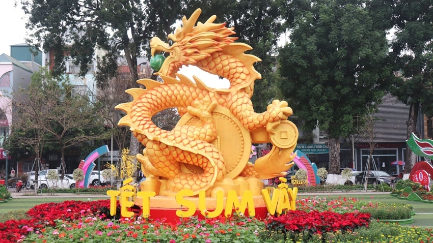 Vĩnh Phúc: Thành phố Vĩnh Yên rực rỡ sắc xuân