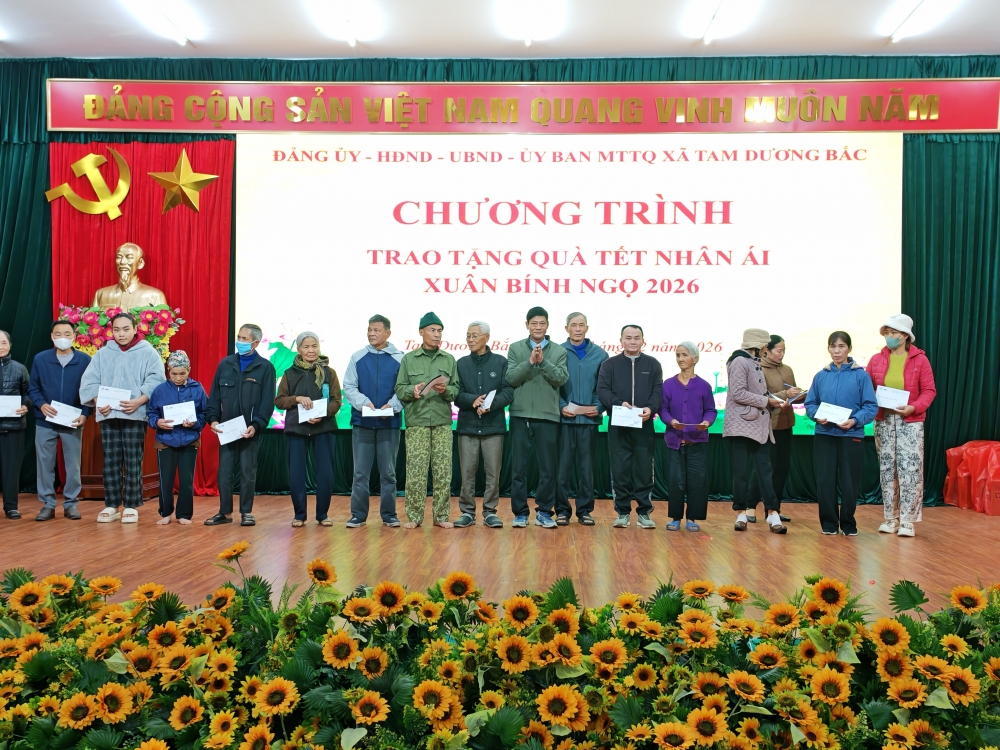 Phú Thọ: Mang Tết nhân ái đến người nghèo tại xã Tam Dương Bắc