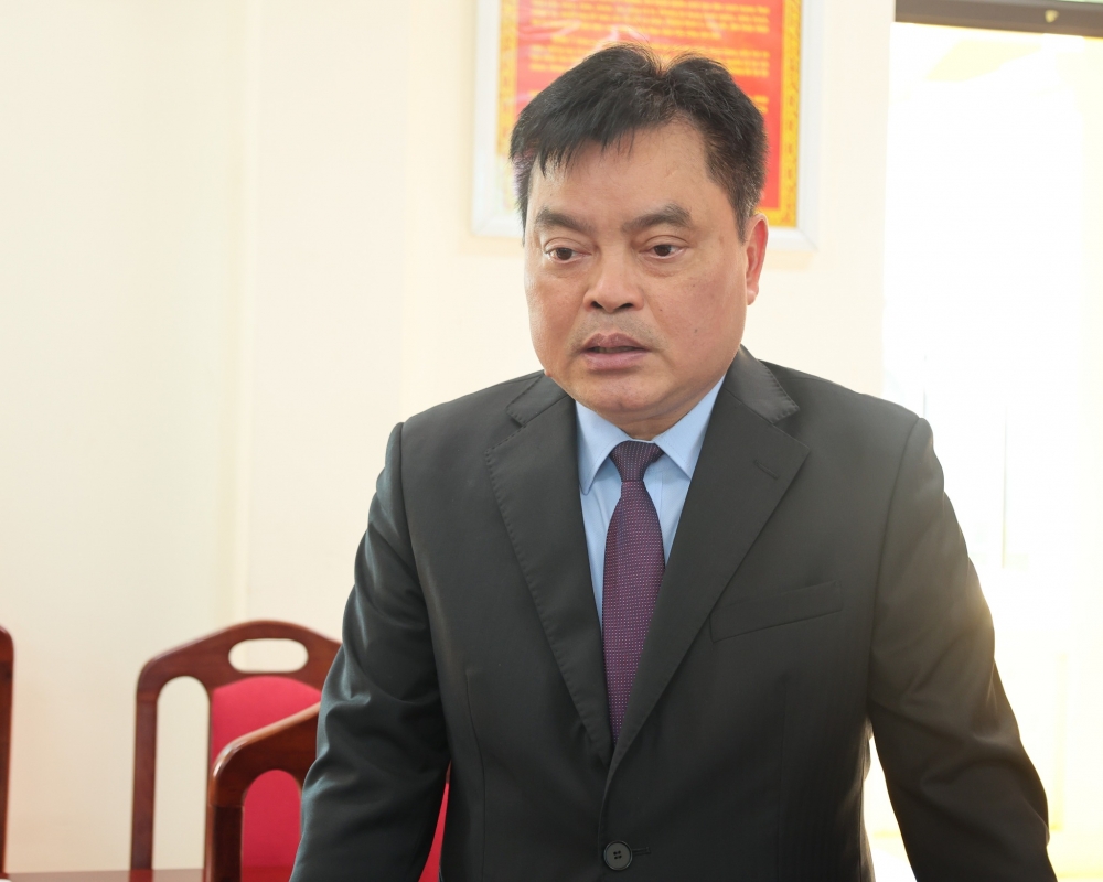 Đồng chí Nguyễn Ngọc Tú, Bí thư Đảng ủy - Chủ tịch HĐND xã phát biểu chỉ đạo