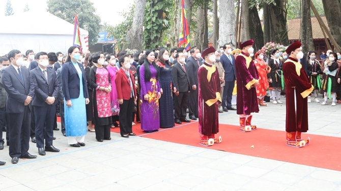 Vĩnh Phúc: Phó Chủ tịch nước Võ Thị Ánh Xuân dự lễ dâng hương Quốc mẫu Tây Thiên xuân Nhâm Dần