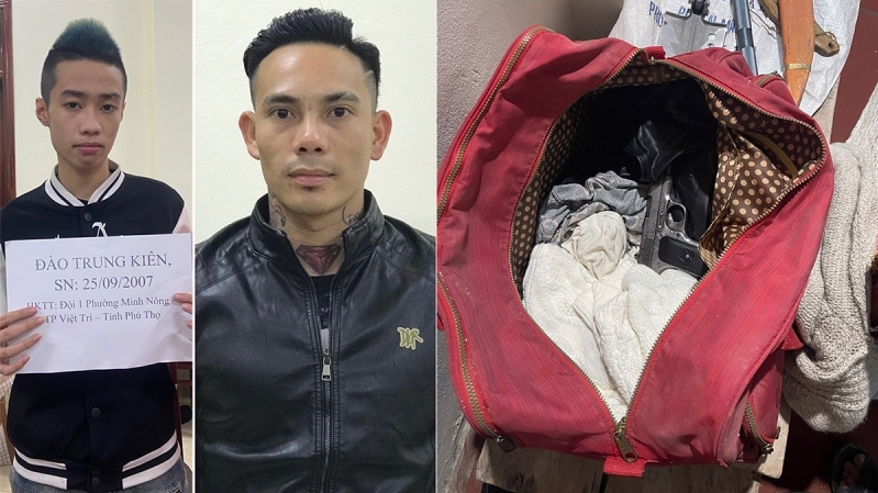 Phú Thọ: Bắt đối tượng dùng vũ khí súng, mắm tôm với sơn ném để đòi nợ