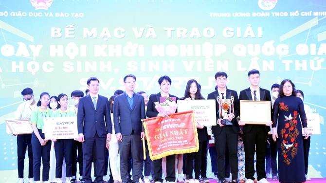 Học sinh Vĩnh Phúc giành giải nhất Cuộc thi “Học sinh, sinh viên với ý tưởng khởi nghiệp” lần thứ IV