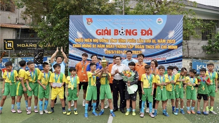 Vĩnh Yên (Vĩnh Phúc): Giành Cúp vô địch Giải bóng đá Thiếu niên Nhi đồng tỉnh Vĩnh Phúc năm 2023