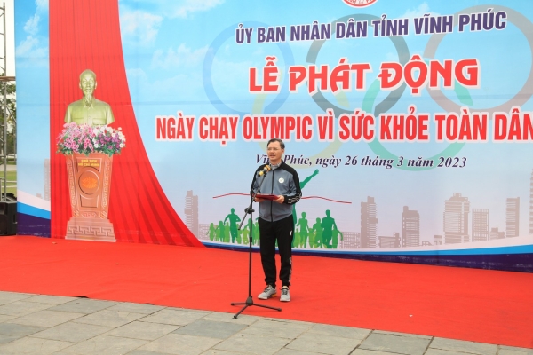 Giám đốc Sở VH-TT&DL Bùi Hồng Đô phát biểu lễ phát động