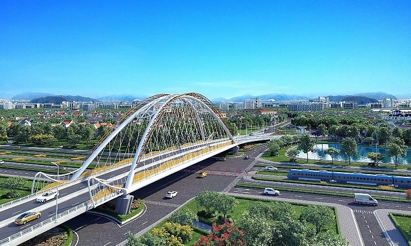 Phối cảnh dự án xây dựng nút giao khác mức giữa đường Kim Ngọc và tuyến đường sắt Hà Nội - Lào Cai.