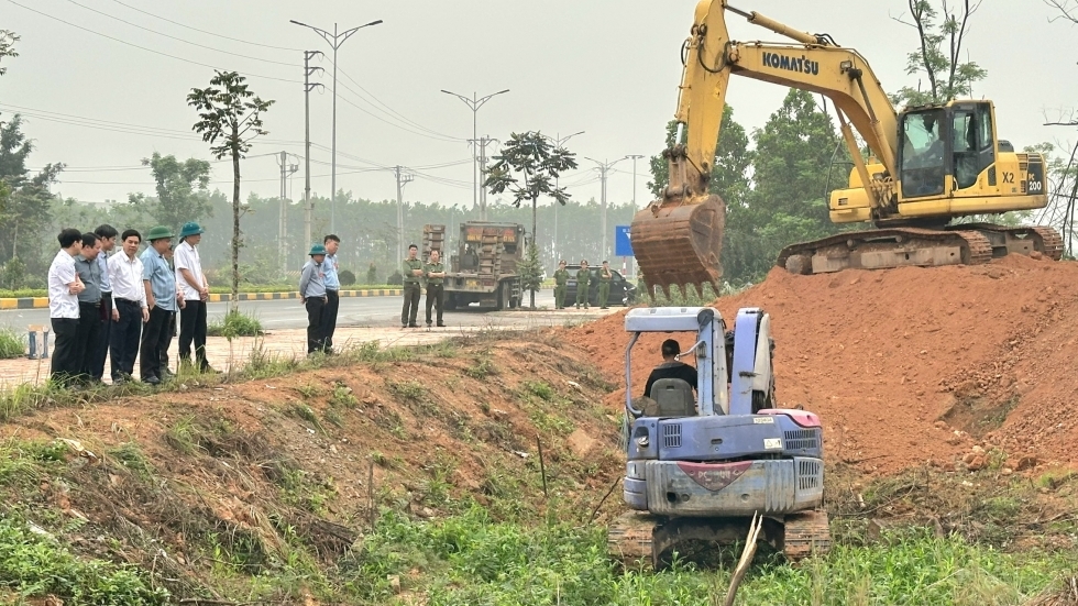 Vĩnh Tường: Cưỡng chế thu hồi đất làm dự án khu đất đấu giá ở xã Vũ Di