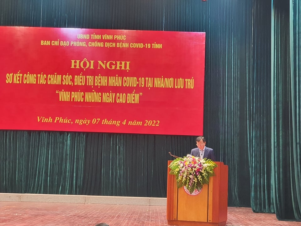 Đồng chí Lê Hồng Trung- Giám đốc Sở Y tế phát biểu