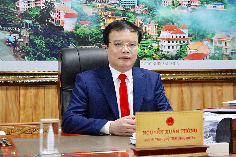 Ông Nguyễn Xuân Thông - Chủ tịch UBND huyện Yên Lạc cho biết kết quả giải ngân vốn đầu tư công