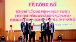 Vĩnh Phúc: Công bố nghị quyết thành lập phường Định Trung, thành phố Vĩnh Yên