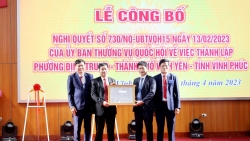 vinh phuc cong bo nghi quyet thanh lap phuong dinh trung thanh pho vinh yen