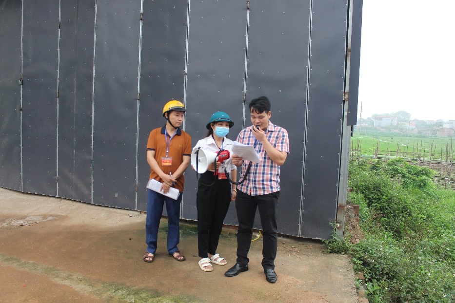 Vĩnh Tường(Vĩnh Phúc): Tổ chức cưỡng chế đối với 5 trường hợp vi phạm Luật đất đai tại xã Tân Tiến