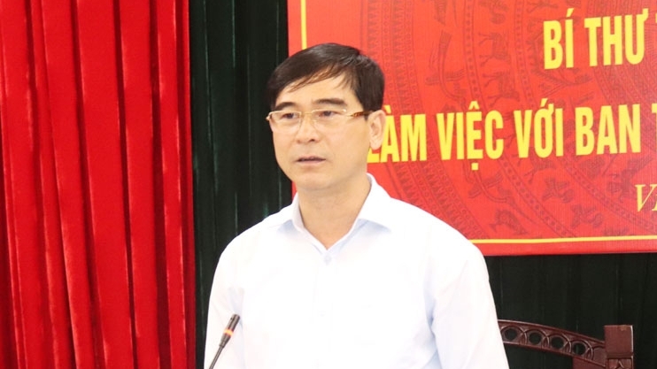 Bí thư Tỉnh ủy Vĩnh Phúc làm việc với Ban Thường vụ Thành ủy Vĩnh Yên