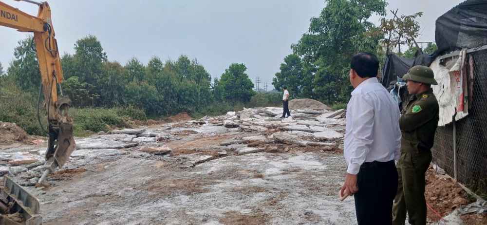 UBND thị trấn Kim Long xử lý xây dựng trái phép trên đất nông nghiệp trên địa bàn