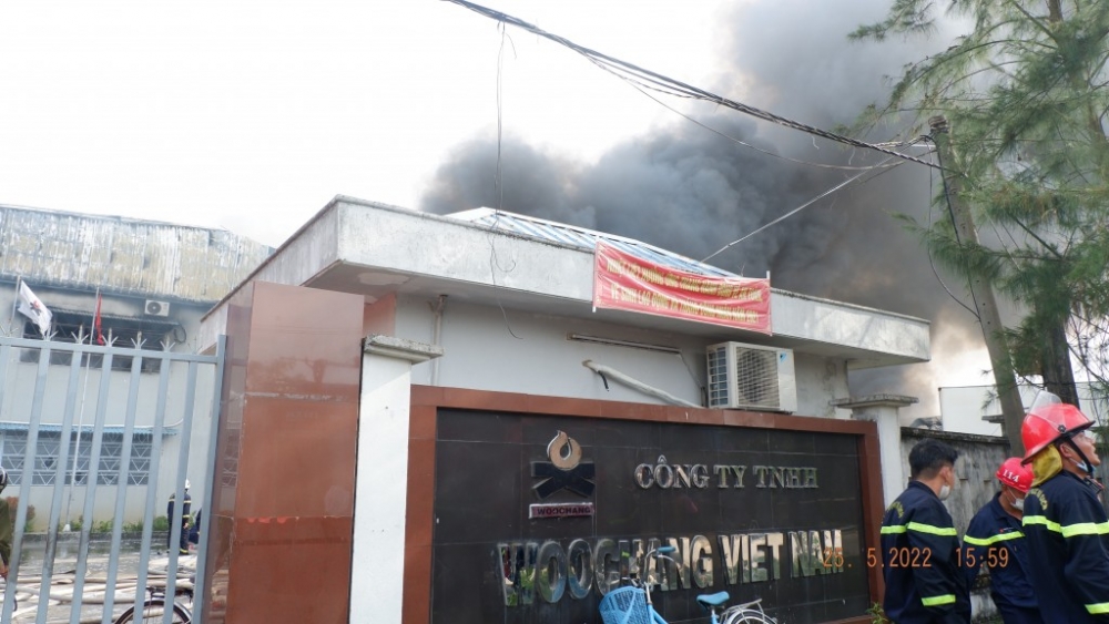 Công ty may Woochang Việt Nam - nơi xảy ra vụ cháy lớn