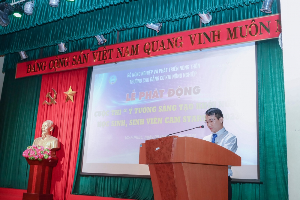 Th.S Đào Tuấn Anh - Phó hiệu trưởng nhà trường chính thức phát động cuộc thi ý tưởng khởi nghiệp sáng tạo học sinh, sinh viên Cam startup 2023