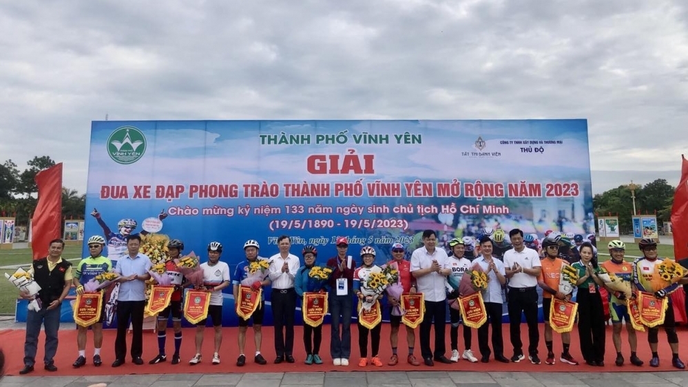 Vĩnh Phúc: Giải đua xe đạp phong trào thành phố Vĩnh Yên mở rộng năm 2023 thành công tốt đẹp