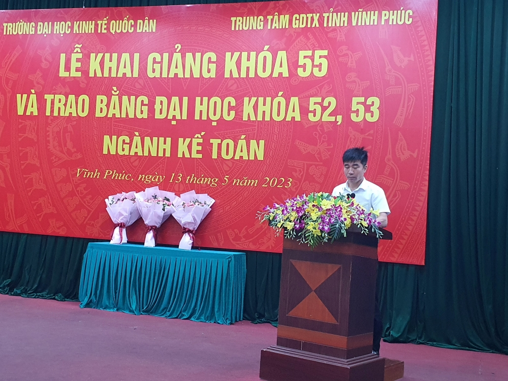 Học viên Nguyễn Thanh Tuấn phát biểu chương trình